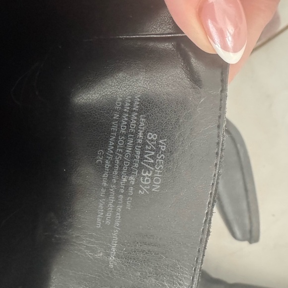 Vince Camuto Wide Calf Seshon Leather Knee-High Boots Black 8.5 - Picture 6 of 7